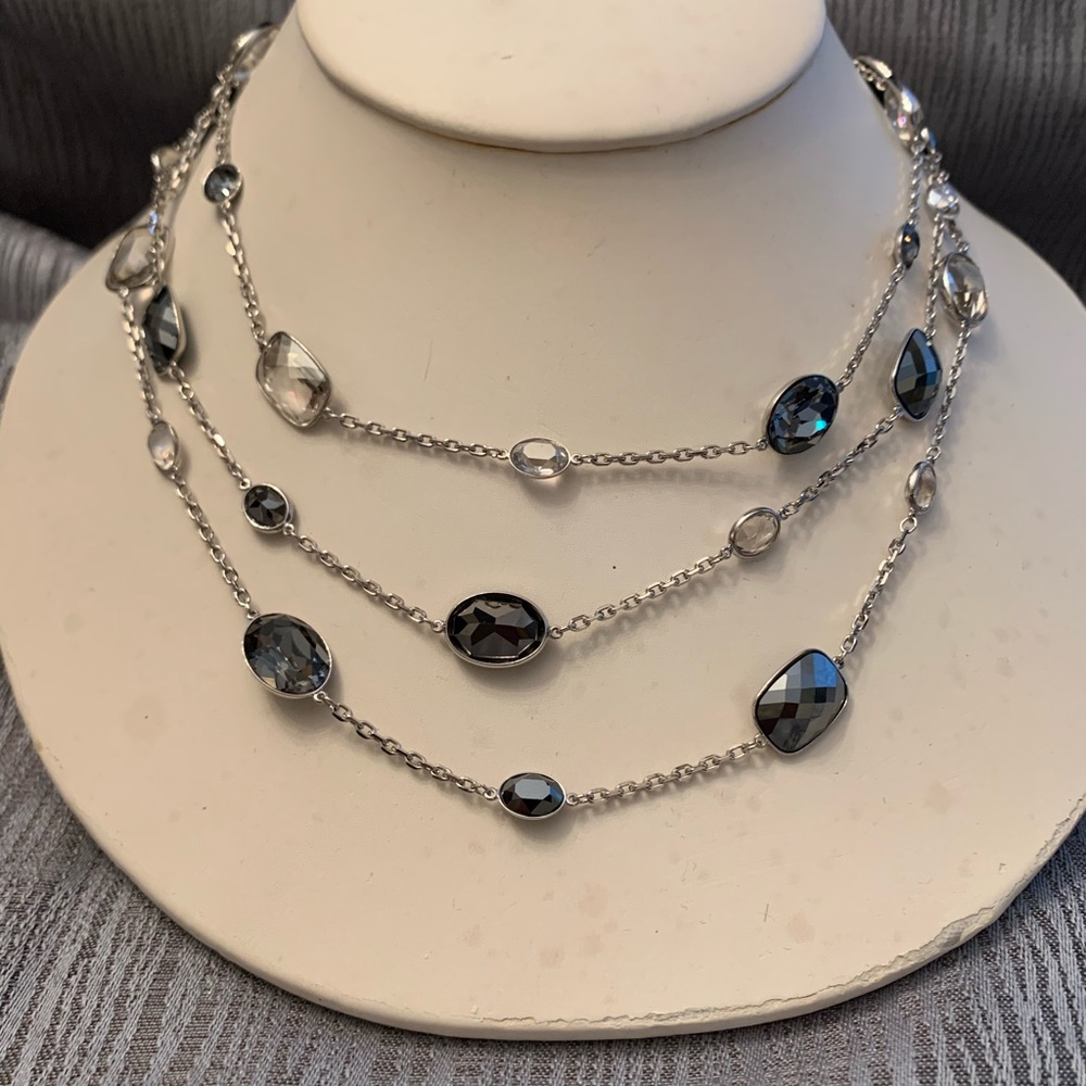 NWT Swarovski 3 strand necklace